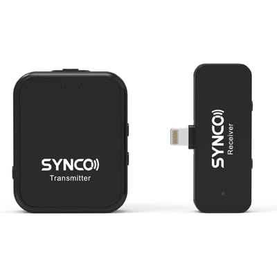 SYNCO G1L 2.4G draadloos microfoonsysteem met clip-on zender en mini type-C ontvanger 150M Lightning
