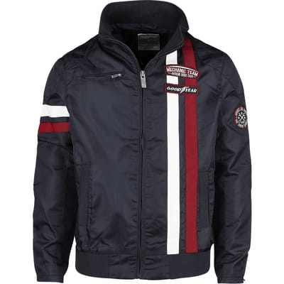Goodyear - Rockabilly Tussenseizoensjas - Indiana - S tot M - voor Mannen - navy