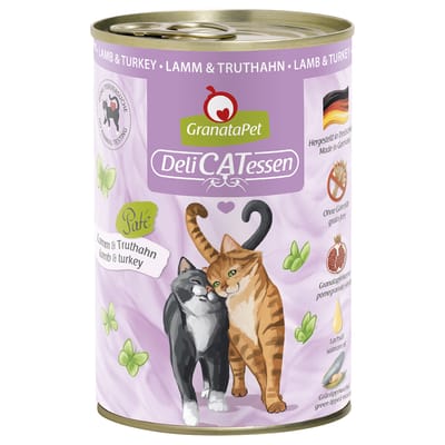 GranataPet DeliCatessen - Lamb en Turkey - Luxe Kattenvoer - 12 x 400g