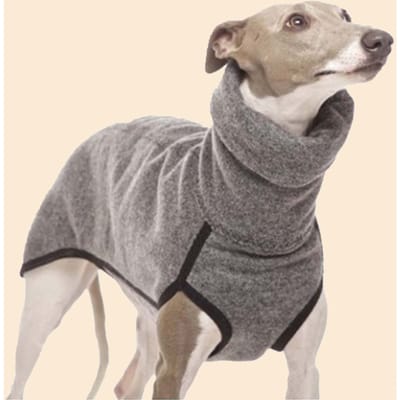 Windhondkleding, hondenwinterjas pyjama's onesies coltrui stretch windhondkleding huisdierkleding jas outfit voor medium, lar XL gray