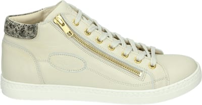 AQA Shoes - A8856 - Hoge sneakersVeterbootsDames veterschoenenDames sneakersHalf-hoge schoenen - Kleur: Wit/beige - Maat: 36