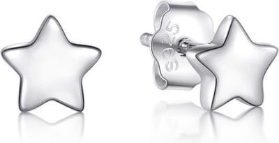 Cilla Silver dames oorknoppen 925 Zilver Stars