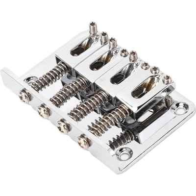 Chevalet de Guitare Électrique à 4 Cordes en Métal Chevalet Hardtail de Remplacement pour Boîte à Cigares gray