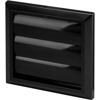 Sencys Overdrukrooster Lamel Ø100/125mm Kunststof Zwart