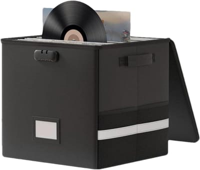 Archief opbergdoos - Documenten koffer - Veilig opbergen - Brandwerend en waterdicht - 35.7L x 32.3B - Zwart