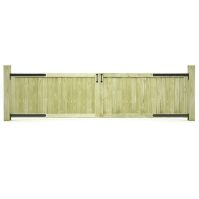 vidaXL Poorten 2 st 300x75 cm geïmpregneerd grenenhout