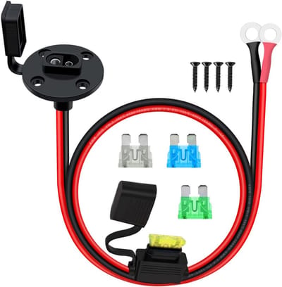 Waterdichte 12V SAE Aansluiting met 2 Meter Kabel (10 AWG) voor Auto, Boot en Motor