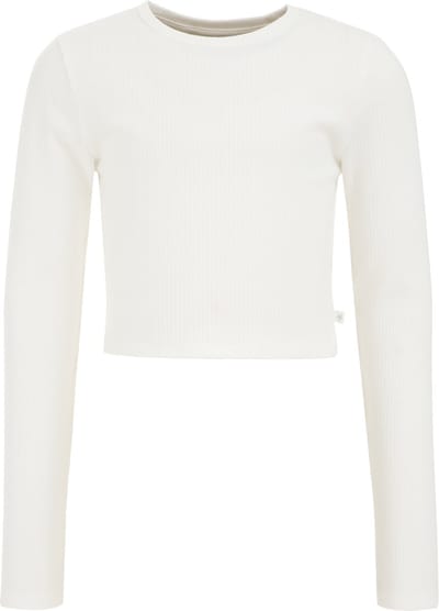 WE Fashion Meisjes cropped T-shirt van ribstof