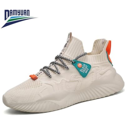 Chaussures Décontractées pour Hommes Mode Mesh Léger Respirant Sport Course Jogging Chaussures Homme Baskets 43 white