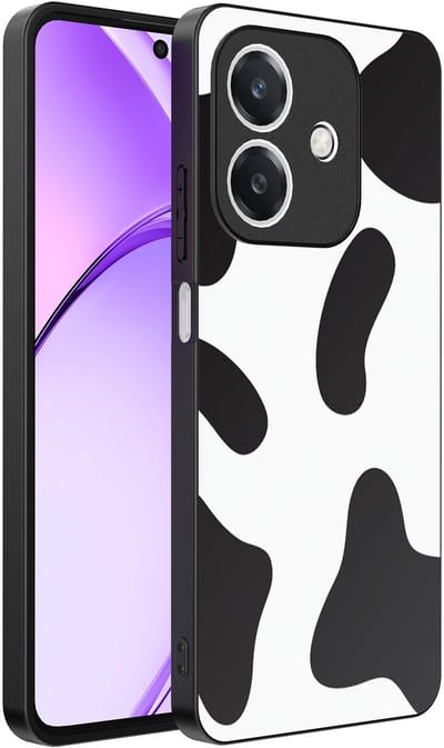 Smartphonica Telefoonhoesje Geschikt voor Oppo A3 - A3X met Koeienvlekken Opdruk - TPU Backcover Case With Cow Patches Design geschikt voor Oppo A3;Oppo A3X