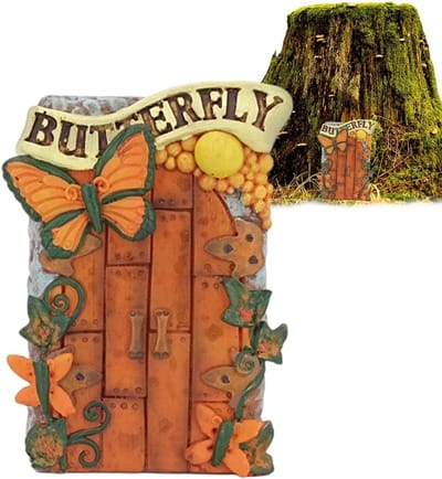 Sprookjesachtige Deur - Miniatuur Huis - Tuin Decoratie - Betoverende Uitstraling - Niet Gespecificeerd - Bruin
