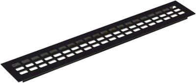 Ventilatierooster 800x60 mm aluminium zwart - voor koelkast, kledingkast en deuren