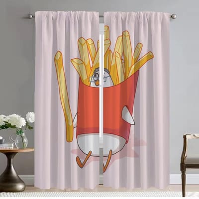 Oddy Gordijnen voor Woonkamer Gordijn Keukengordijnen 2 Stuks Shades Scheidingswand Tule voor Slaapkamer Halloween Decoratie Verduisterend W50xH70cmx2pcs-CL brown
