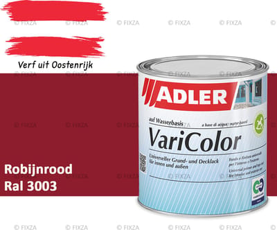ADLER Varicolor Lakverf RAL 3003 – Robijnrood 375 ml – 2-in-1 Houtverf, Metaalverf en Kunststof Lak voor Binnen & Buiten