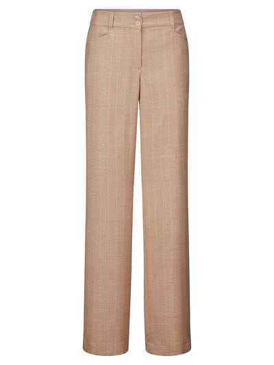 Wide Fit-broek Van Peter Hahn beige