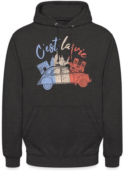 Citroën 2CV C'est La Vie Slogan Hoodie Unisex