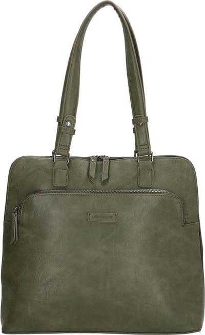 Enrico Benetti Caen 66470 Laptoptas schoudertas - 13 inch - Olijf groen