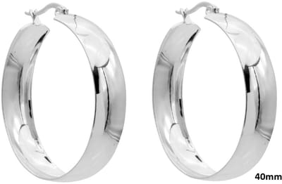 Oorbellen - RVS - 40 mm