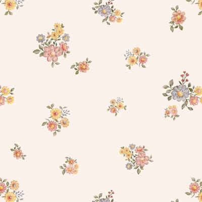 Baby behang Dekornik Flowers Minimini Light