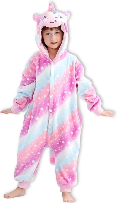 BoefieBoef Dieren Onesie Verkleedkleding Kinderen 10-14 jaar – Comfortabele Kostuum Pyjama – Maat 140 tot 160 – Dierenpak voor Jongens en Meisjes – Feest, Carnaval Verkleedkleding - Kerst, Dierenpak - of Verjaardag Cadeau - Eenhoorn