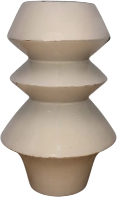 WinQ-Vaas Amaris 34cm Beige-grote vaas-Moderne vaas-Vaas voor kunstbloemen