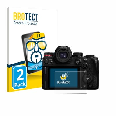 BROTECT - Screenprotector voor Panasonic Lumix DC-S1II - Folie Beschermfolie transparant 2 Stuks