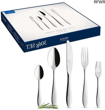 RFWR® Elegant 30-delig geborsteld tafelbestek voor 6 personen