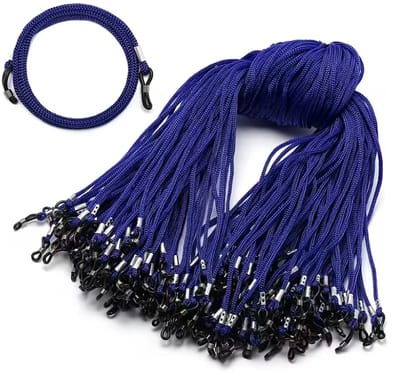 10-delige blauwe brillenkoord set – nylon brillenbandjes voor zonnebril en leesbril – antislip brillenkoord