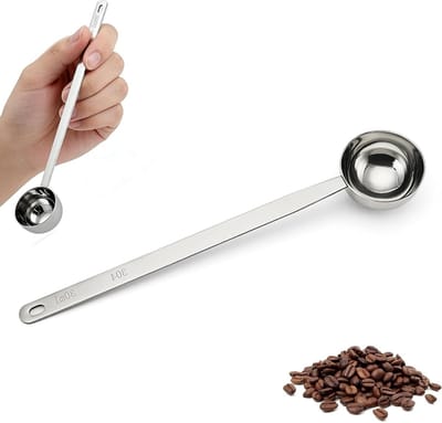Koffiedoseerlepel 30 ml met lange handgreep van roestvrij staal voor gemalen koffie, bonen en poeder, ideaal voor perfecte dosering