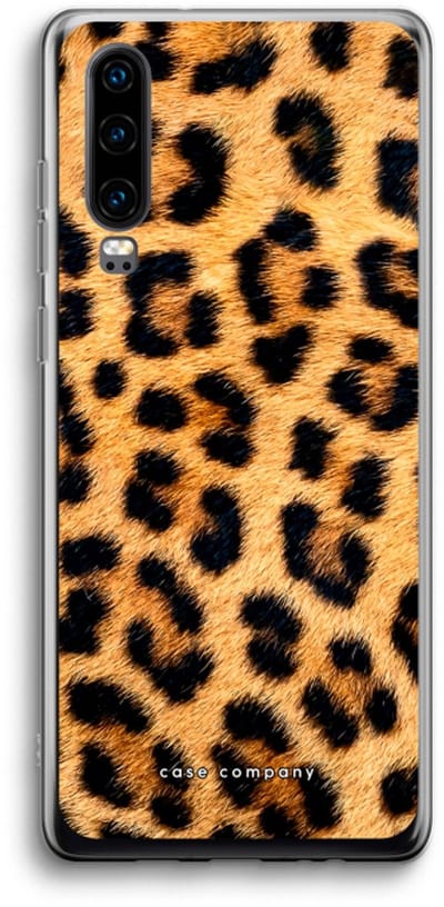 Case Company® - Hoesje geschikt voor Huawei P30 hoesje - Luipaard - Soft Cover Telefoonhoesje - Bescherming aan alle Kanten en Schermrand