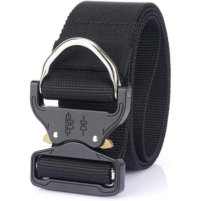 5 Cm Brede Heren Buiten Levensreddend Tactisch Riem Nylon Trainingsriemen Metalen Gesp Dienst Tailleband Sterk En Duurzaam 125cm black