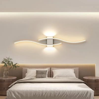 Haobosic - 27W LED Binnenmuurlamp - Creatief Wit Design - 3000K Warme Verlichting - Geschikt voor Slaapkamer, Salon, Hal, Trap