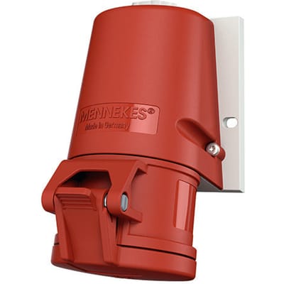 Mennekes CEE WCD 32A 5 Polig - Opbouw kunststof aansluiting - 32 amp - Rood - 400 volt