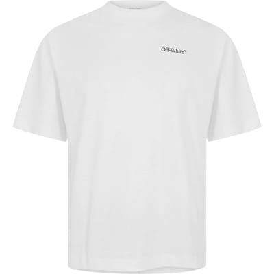 Off White Heren Chain Print T-Shirt (Wit)