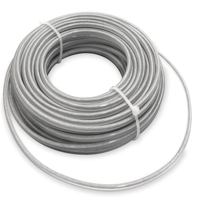 Grastrimmerdraad 0.07" 2.4mm - Stalen kern met nylon omhulsel - Sterk en slijtvast - Ideaal voor onkruidbestrijding - ShopVlot