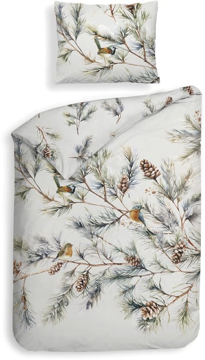 Heckettlane Dekbedovertrek Destiny - Bedlinnen met Takken print - 140x200-220 cm - Multi - Dekbedovertrek van 100% Katoen-Satijn