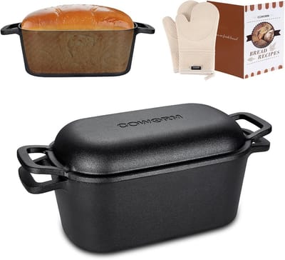 Hollandse Oven - Brood Pan - Brood Bakken - Voorgekruid Gietijzer - 3.6 Kwarts - Zwart