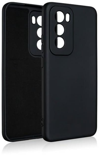Beline - Silicone Hoesje - Oppo Reno 12 5G - Zwart - Comfortabele Greep