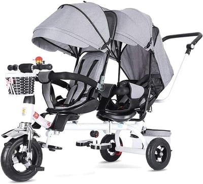 Dubbele Kinderwagen - Duo Wandelwagen - Reizen en Dagelijks - Compact Opvouwbaar - 110 x 55 x 115 cm