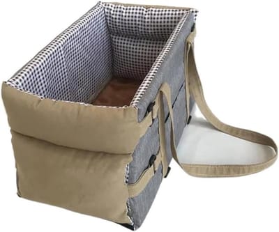 Huisdier autostoel - Reisbed huisdier - Veilig reizen - Eenvoudige installatie - 42 x 22 x 225 cm - Grijs