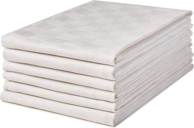 Set van 6 100% Katoenen Theedoeken Champagne | Groot en Absorberend Keukentextiel