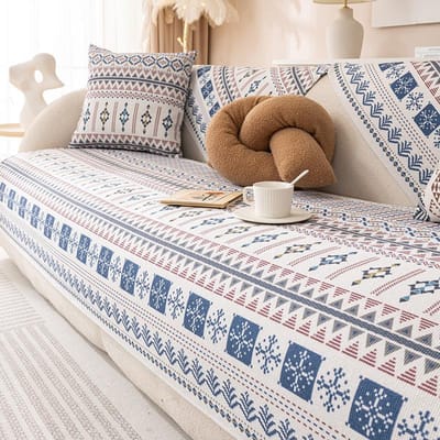 Coussins de Canapé en Coton et Lin Pour Toutes les Saisons Antidérapants et Résistants aux Taches Coussins d'Assise Modèle Housse de Canapé en Lin et Tissu Grossier 60x70cm 1pcs