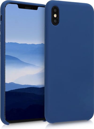 kwmobile telefoonhoesje geschikt voor Apple iPhone XS Max - Hoesje met siliconen coating - Smartphone case in marineblauw