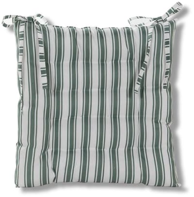 Annas collection - Stoelkussen 38x38 cm Groen Streep