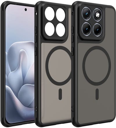 MobyDefend Hoesje - Geschikt voor Motorola Edge 70 Fusion - Case Geschikt voor MagSafe - Mat Transparant Met Gekleurde Rand - Zwart