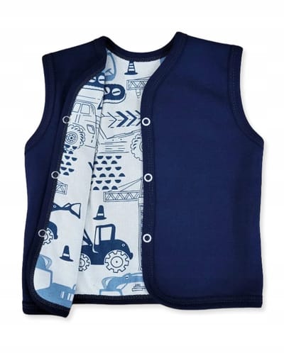 Dartomik - Kinderkatoenen Bodywarmer - Tweelaag - Navy
