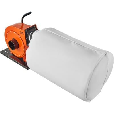 VEVOR Stofafscheider 1 HP, 460 CFM Luchtstroom Rollende Stofafscheider met 21 Gallon Stofopvangzak 2,5 Micron Zakfiltratie Mobiele Houten Stofbak met Handvat en Wielen voor IndustriëLe Werkplaatsen