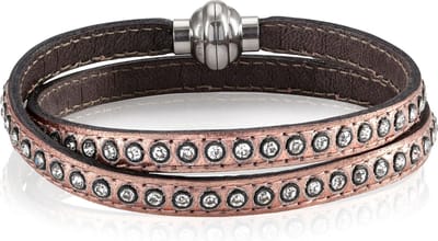 SIF JAKOBS AREZZO rose gold bracelet w/zirkonia 38cm SJ-BR2359-RG-CZ-38