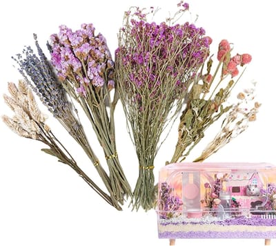Bodembedekking Bloemen - Kleine dieren decoratie - Habitat verrijking - Natuurlijk en additiefvrij - 40 x 17.6 x 6.3 cm