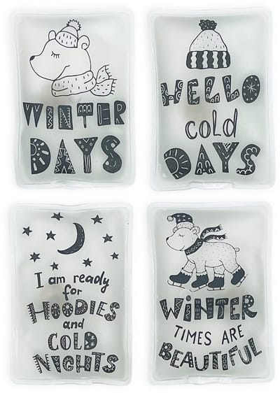 Dailygoods- Handwarmers Oplaadbaar - Herbruikbare Warmtezakjes - Warmtepads - Lichtgewicht - Set van 4 - Zachte Hoes van 100% Kunststof